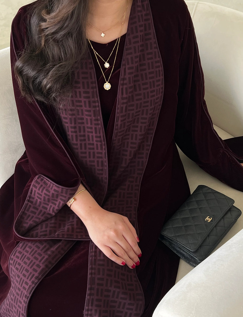 Velvet Two-Piece Abaya