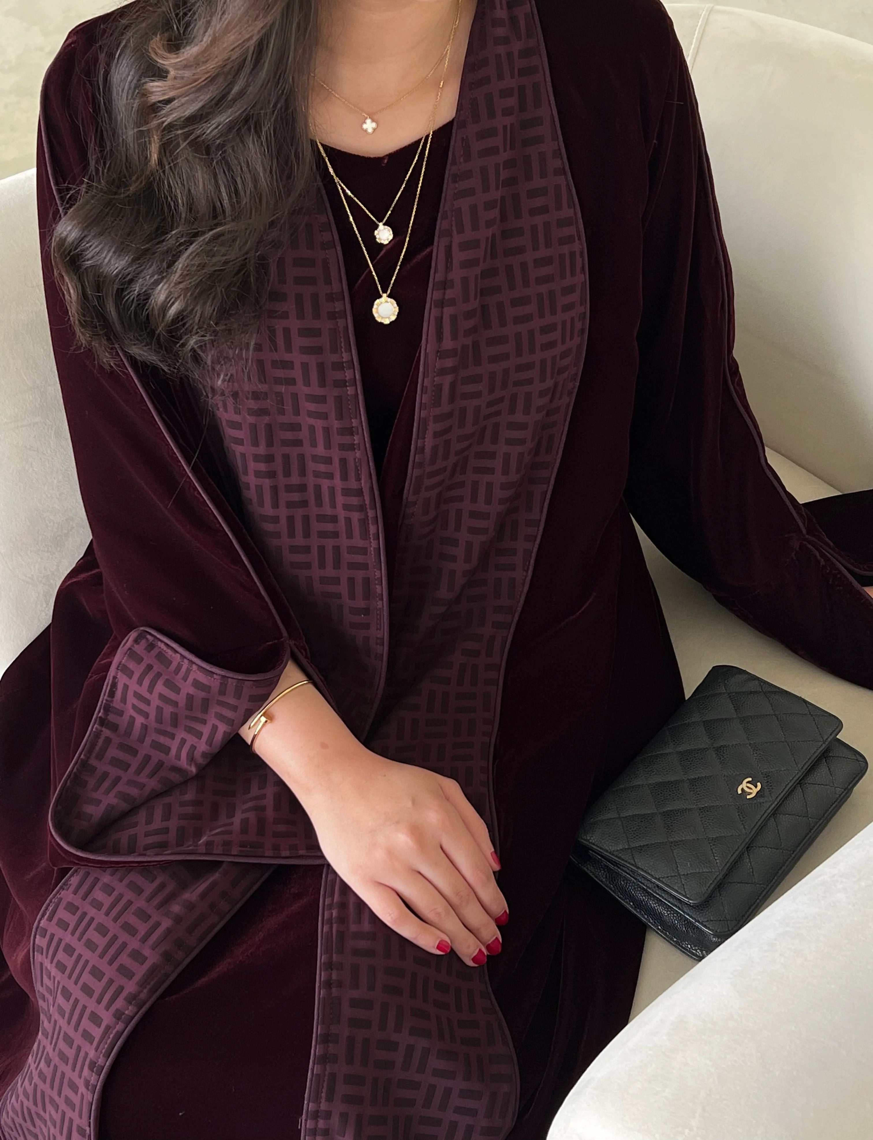 Velvet Two-Piece Abaya