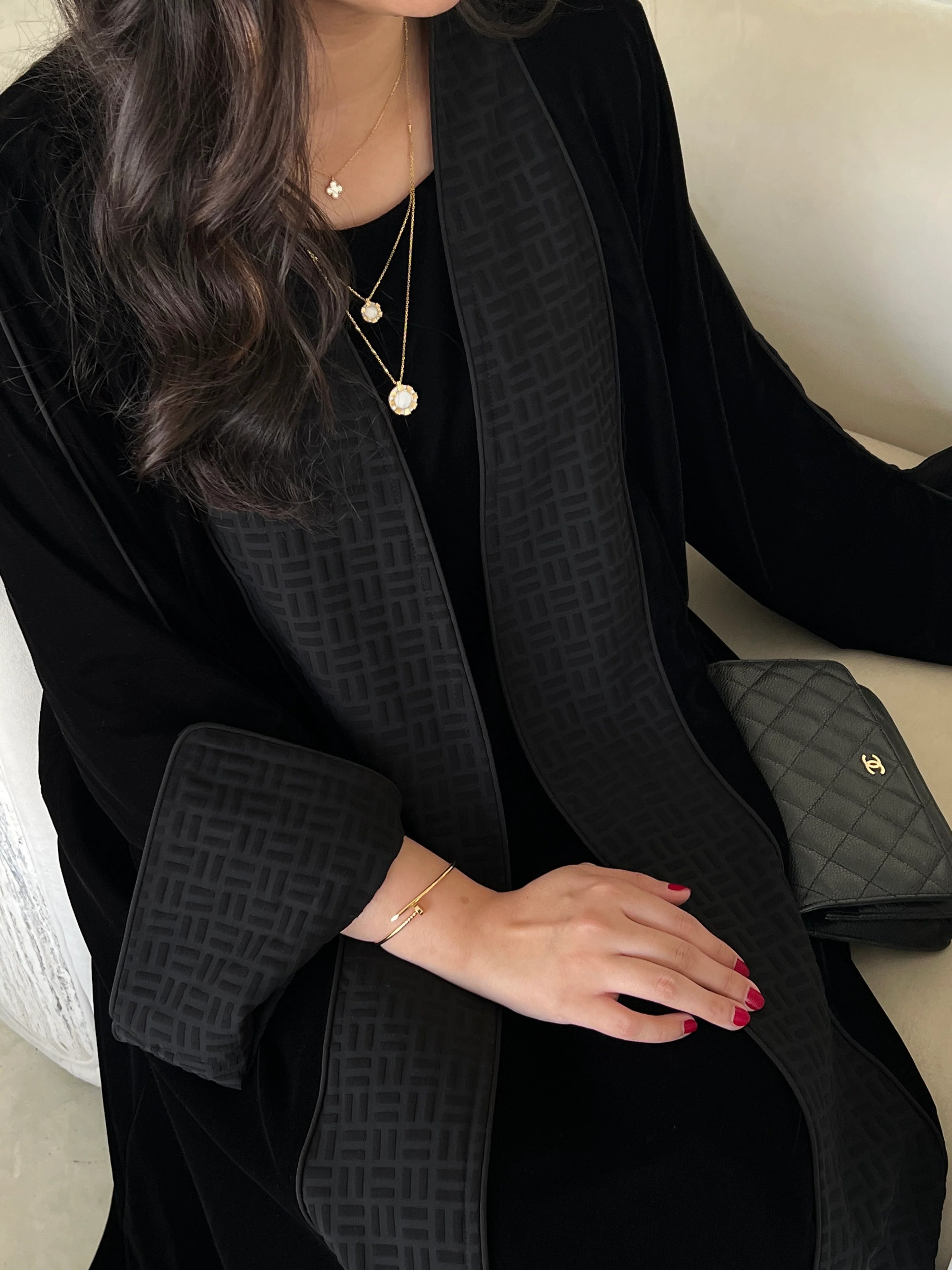 Velvet Two-Piece Abaya