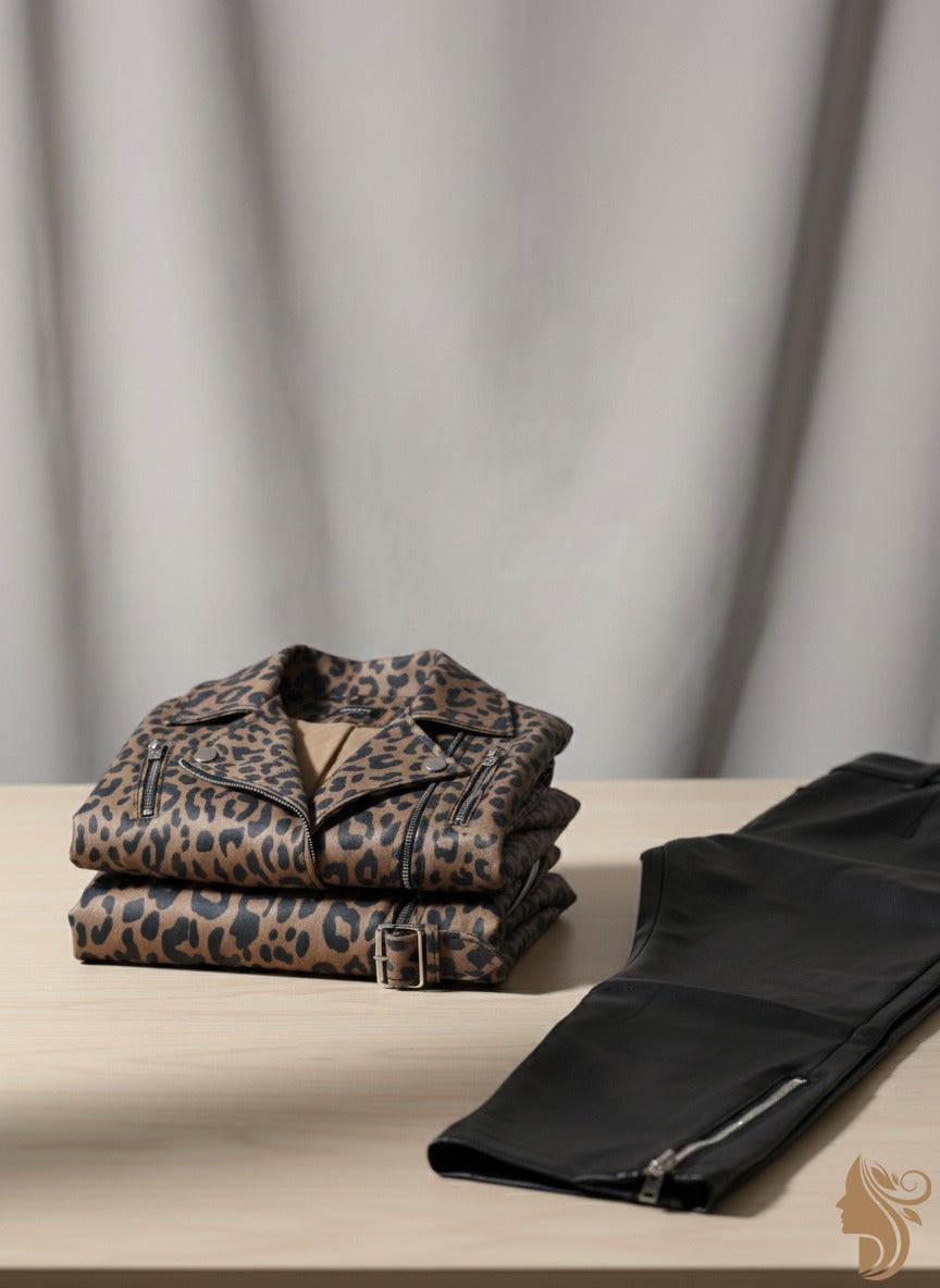 Croped Jacket Tiger Wool