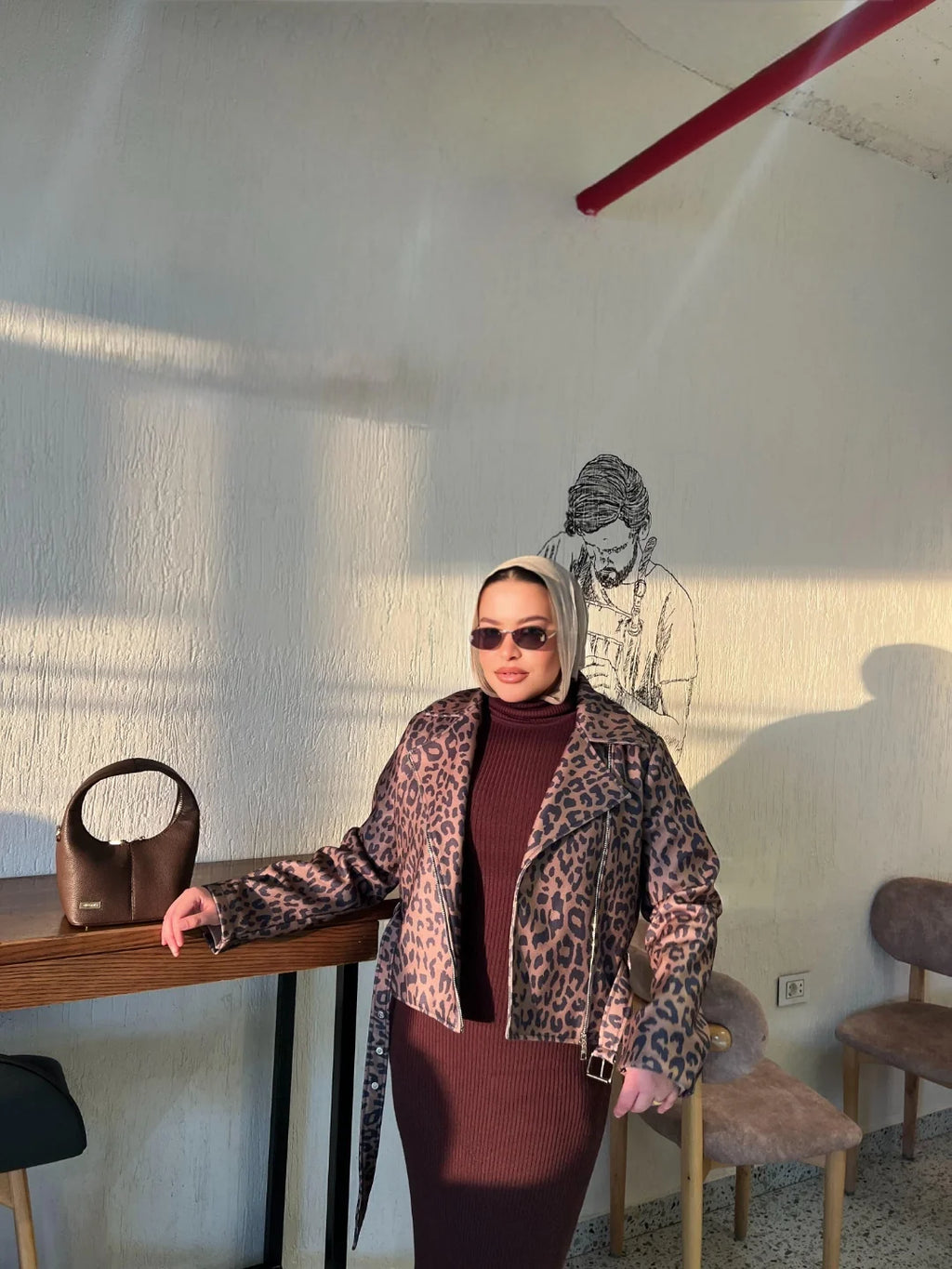 Croped Jacket Tiger Wool