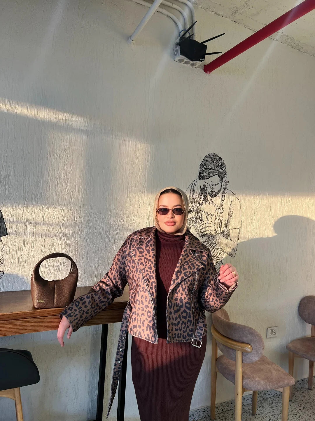 Croped Jacket Tiger Wool