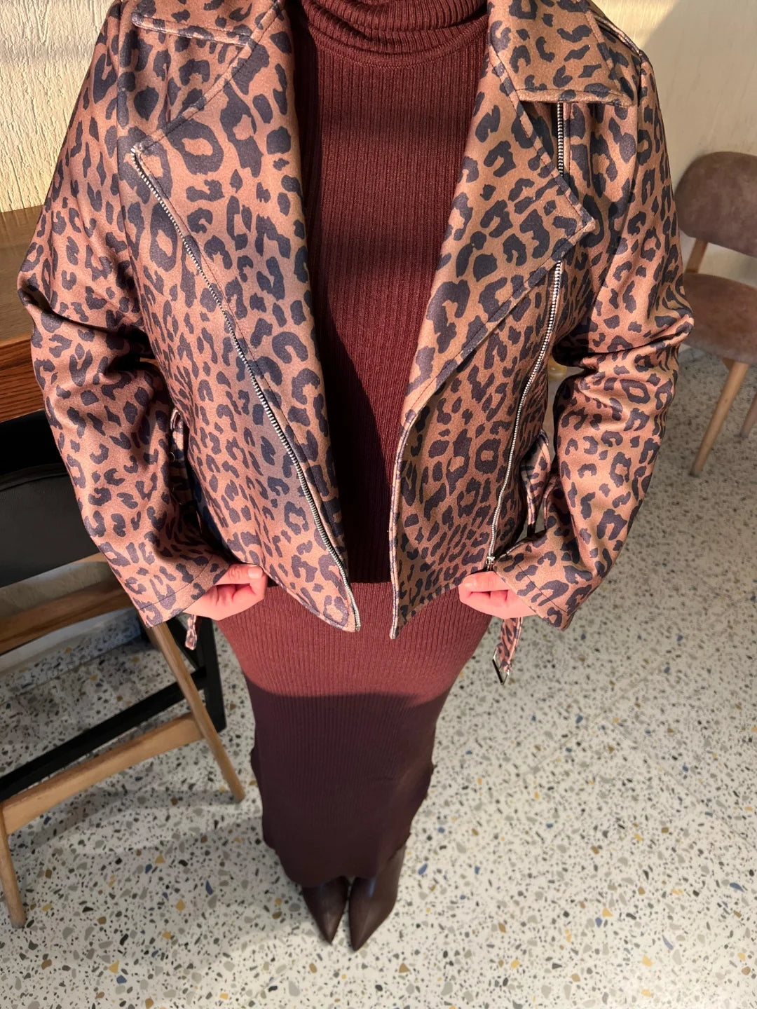 Croped Jacket Tiger Wool