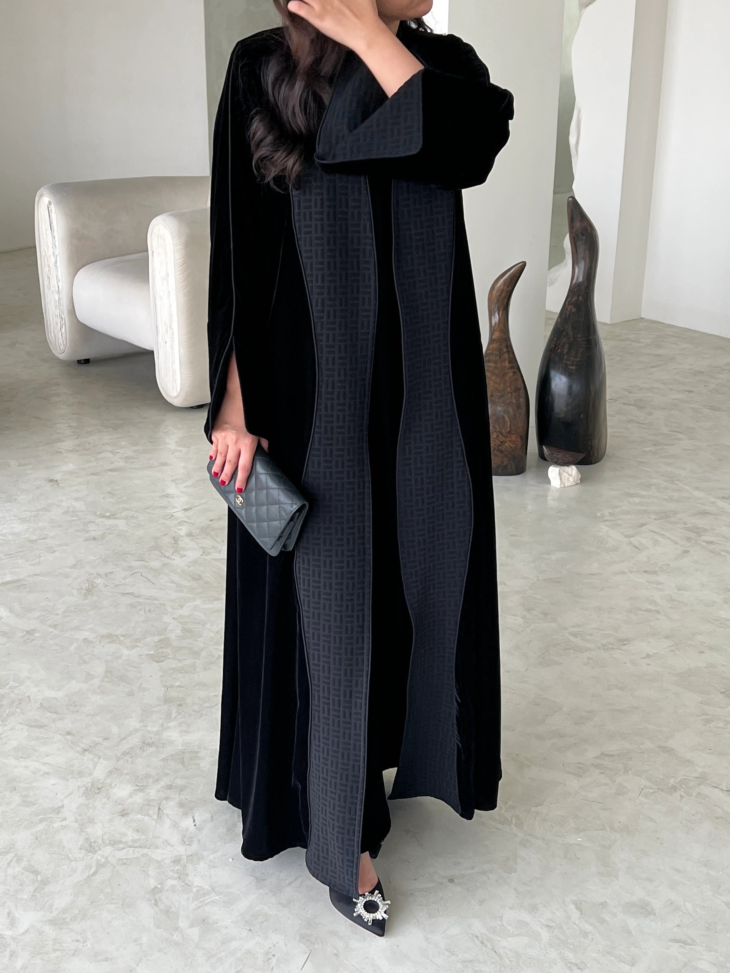 Velvet Two-Piece Abaya