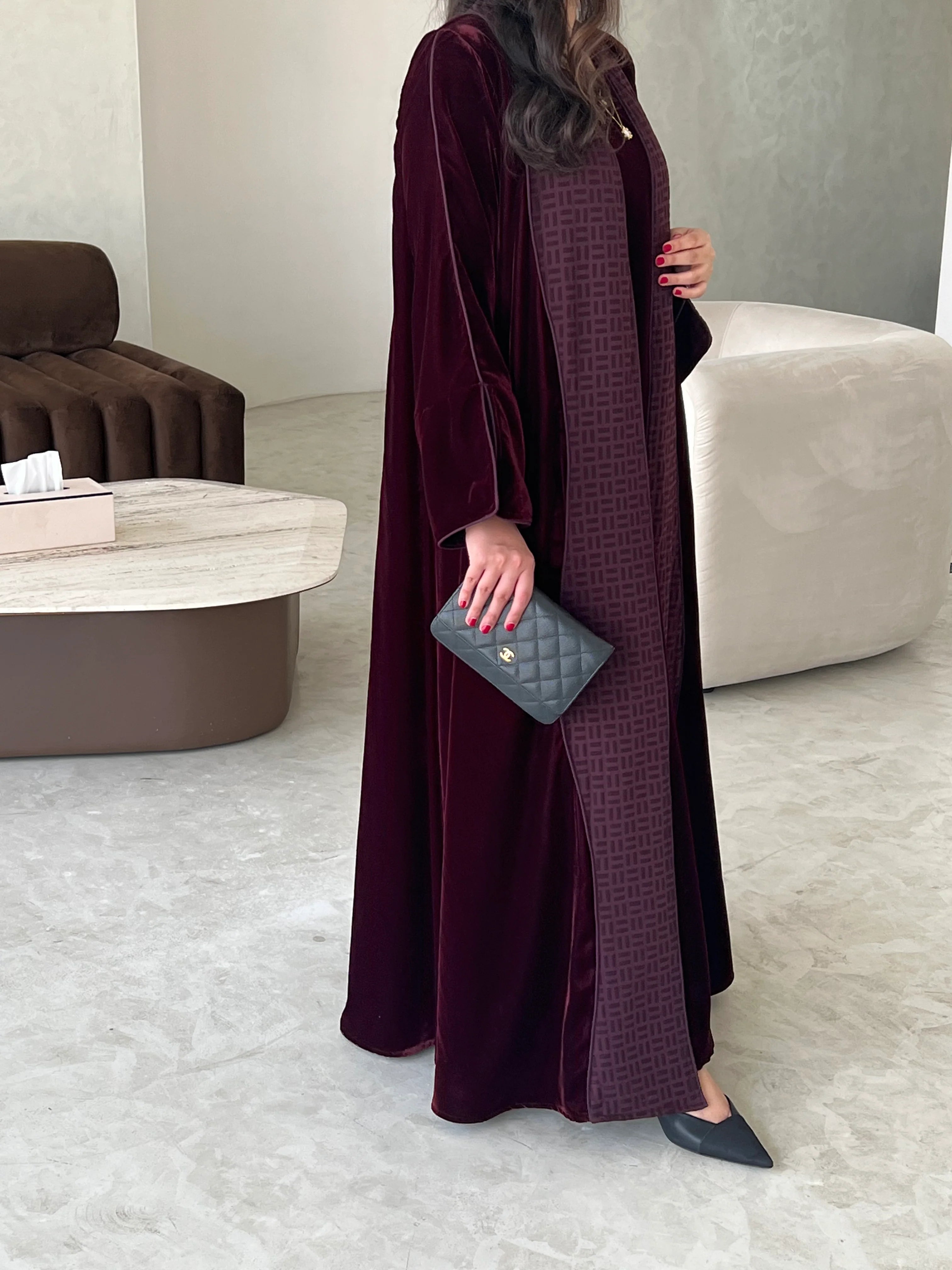 Velvet Two-Piece Abaya