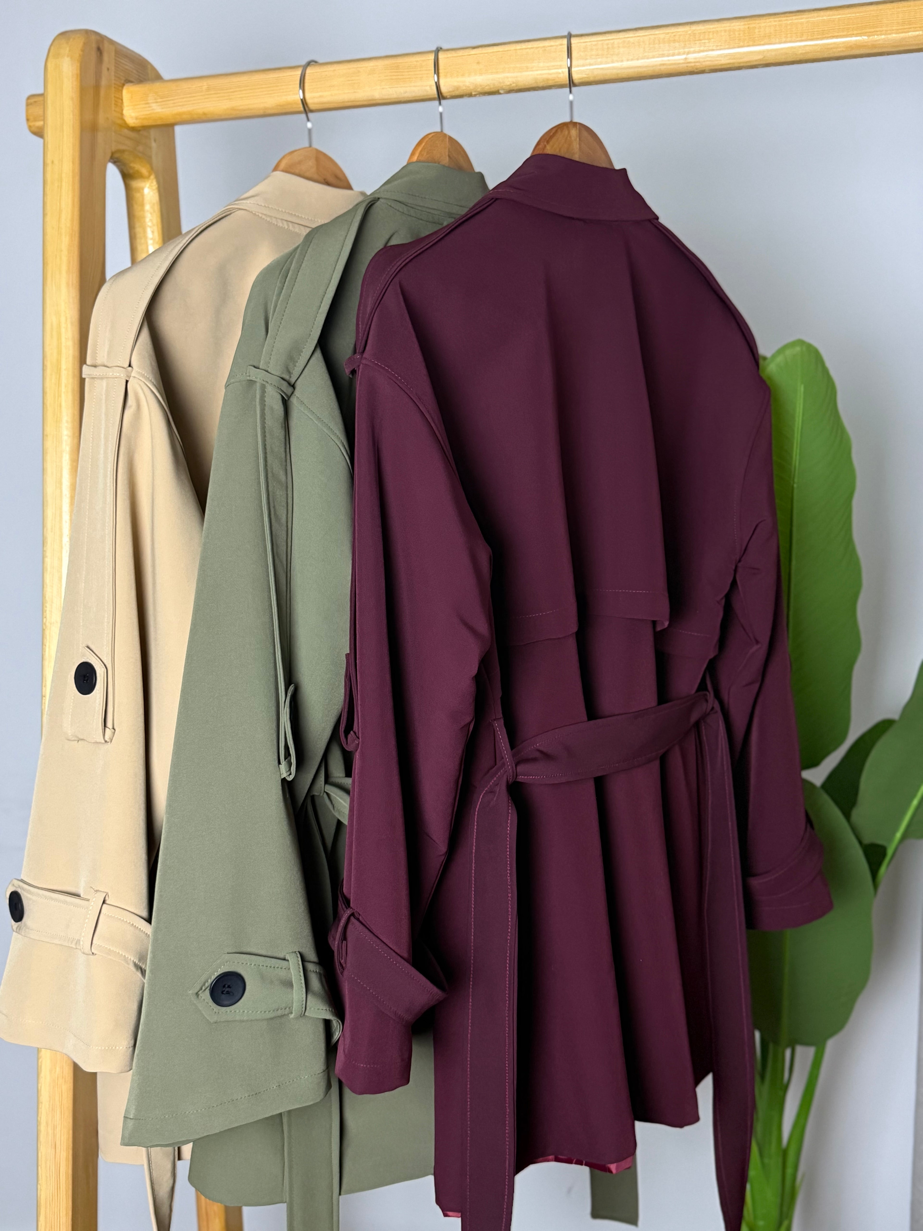 Premium gabardine trench coat ✨