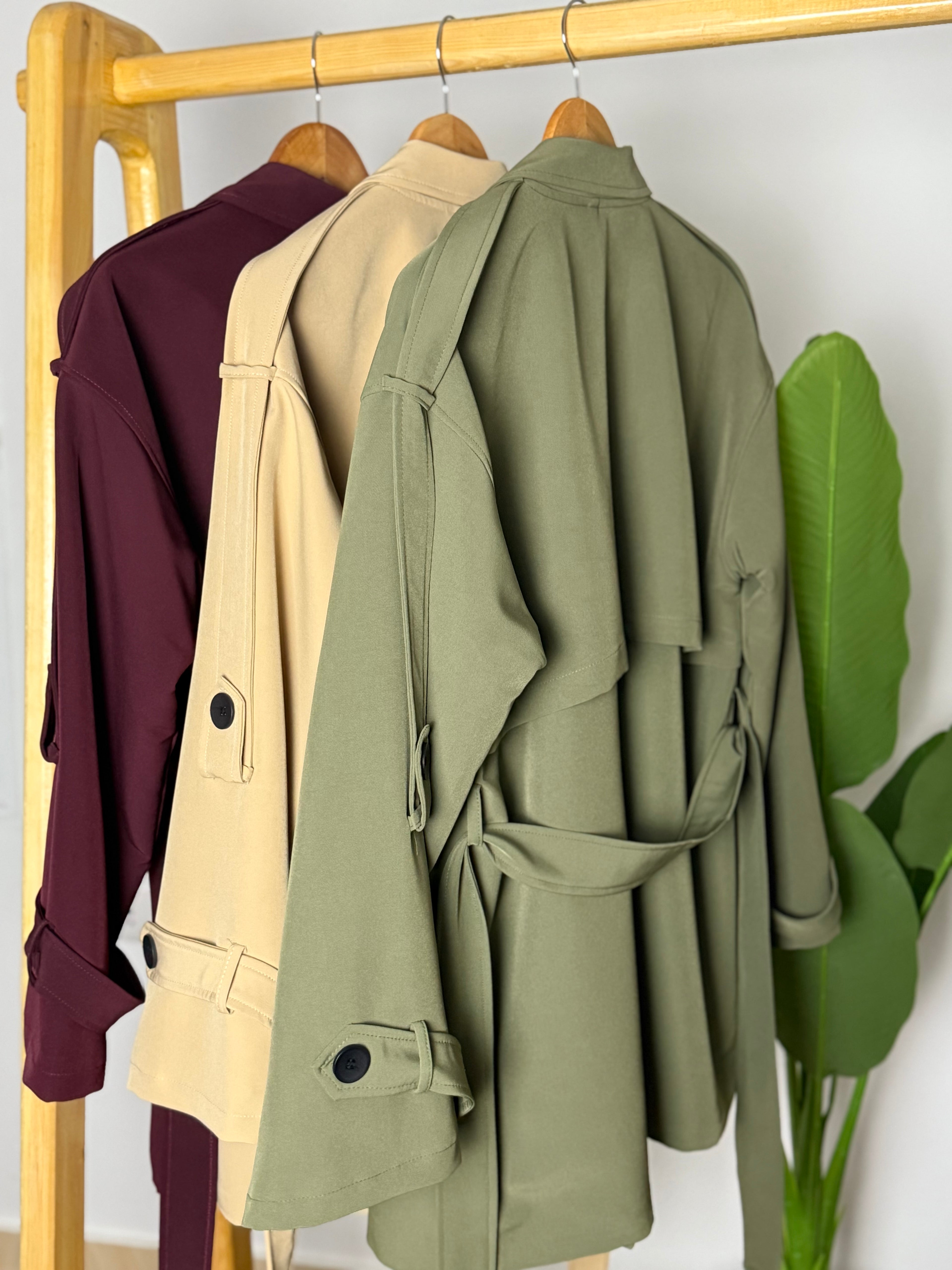 Premium gabardine trench coat ✨