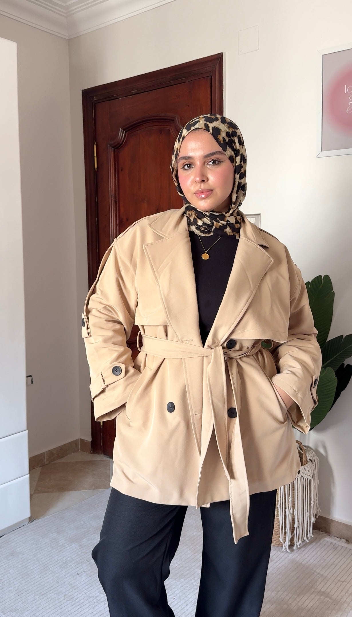 Premium gabardine trench coat ✨