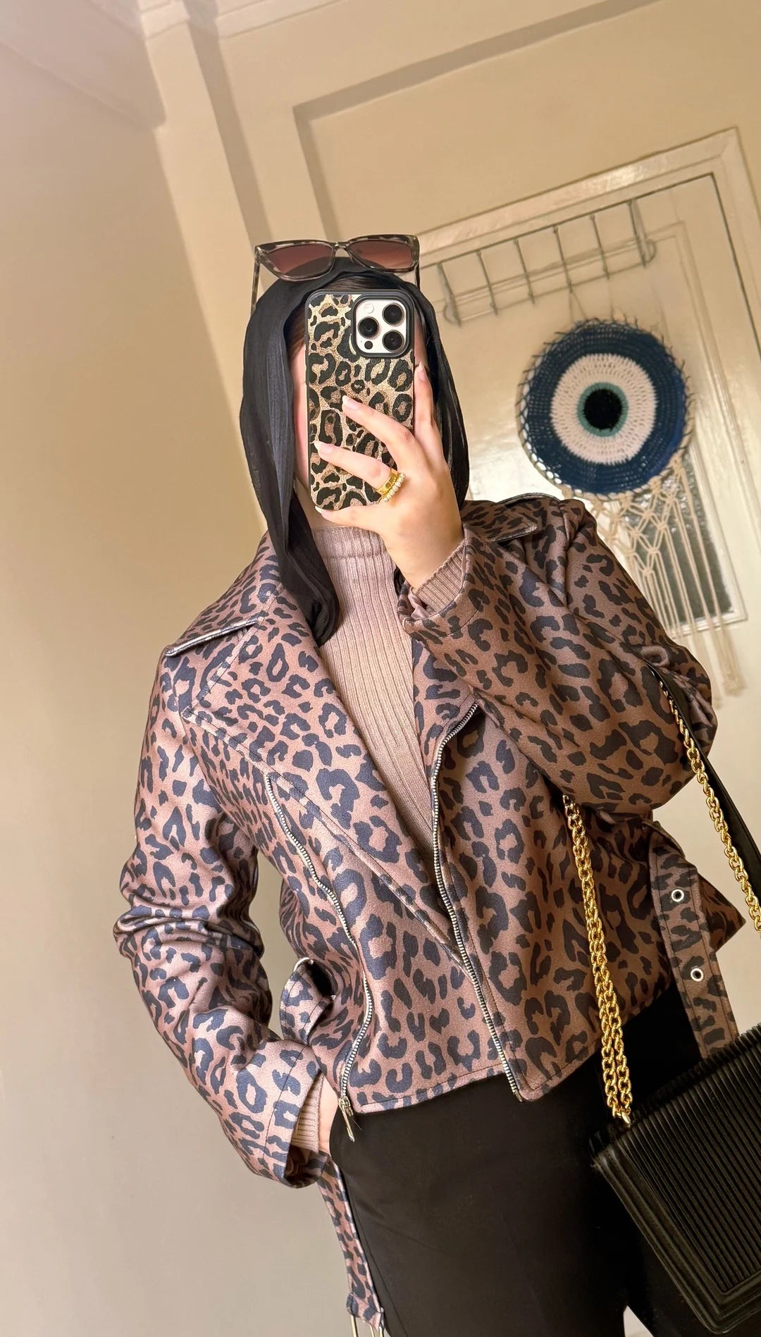 Croped Jacket Tiger Wool