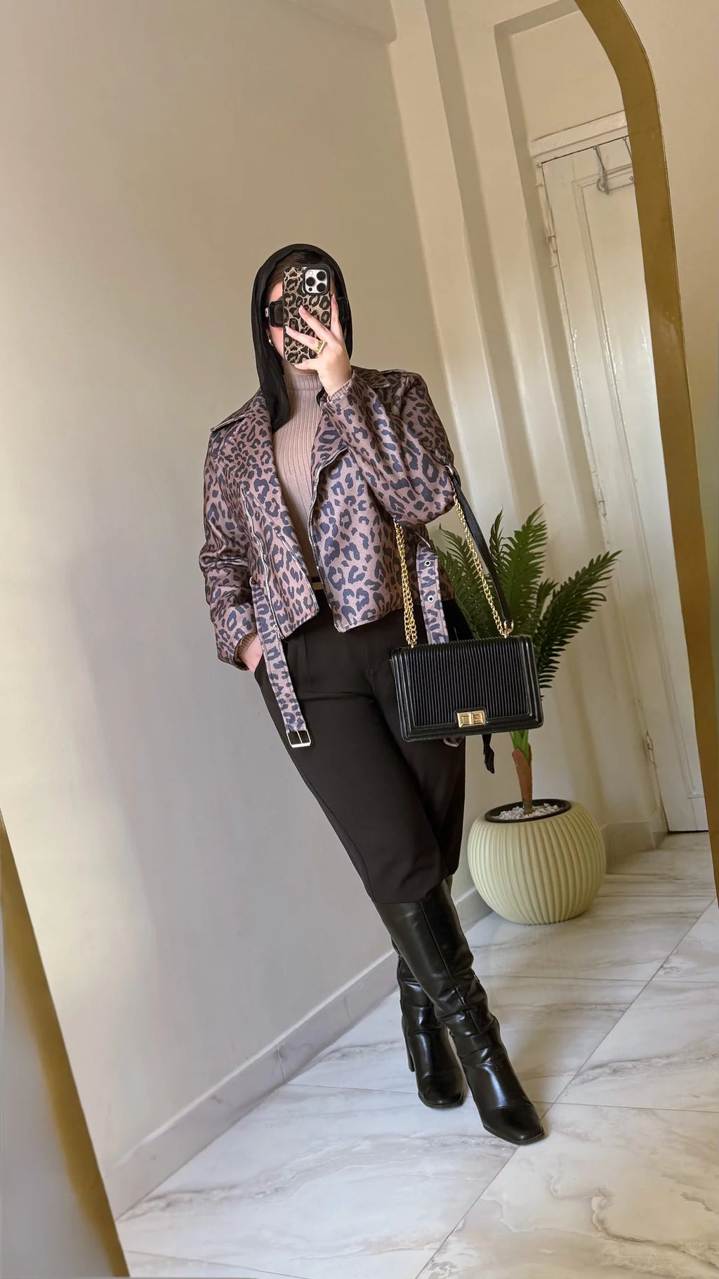 Croped Jacket Tiger Wool