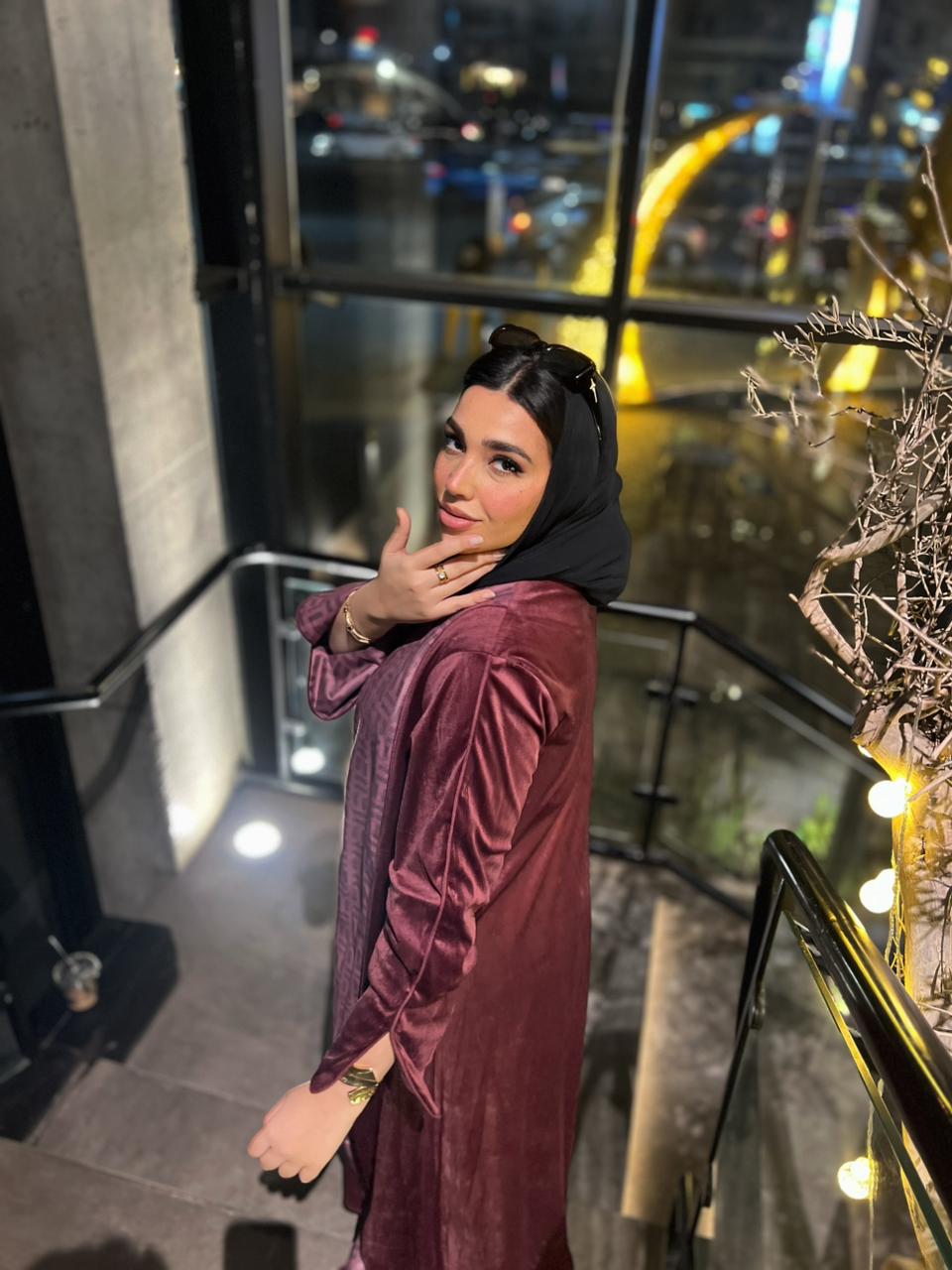 Velvet Two-Piece Abaya