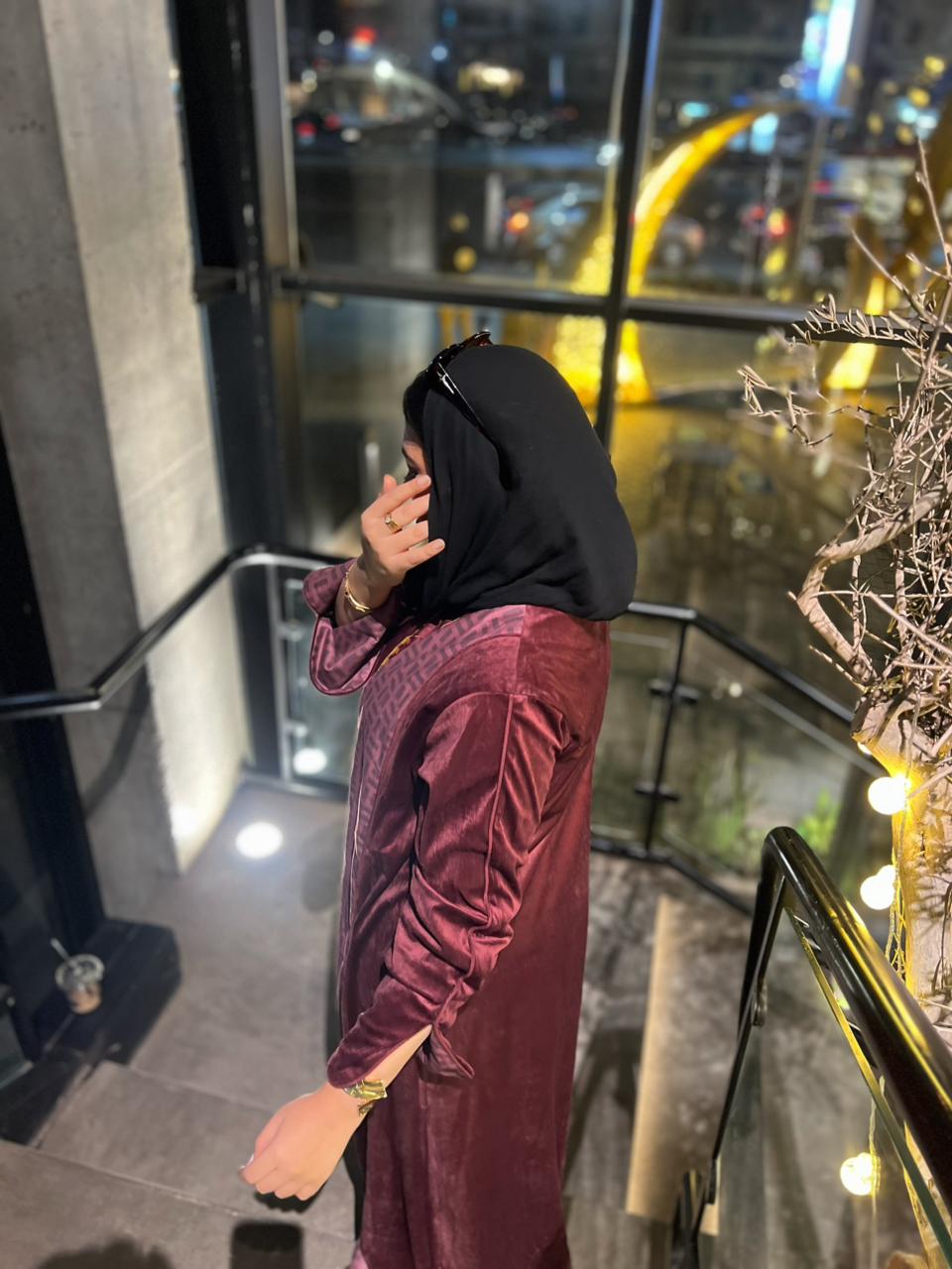 Velvet Two-Piece Abaya