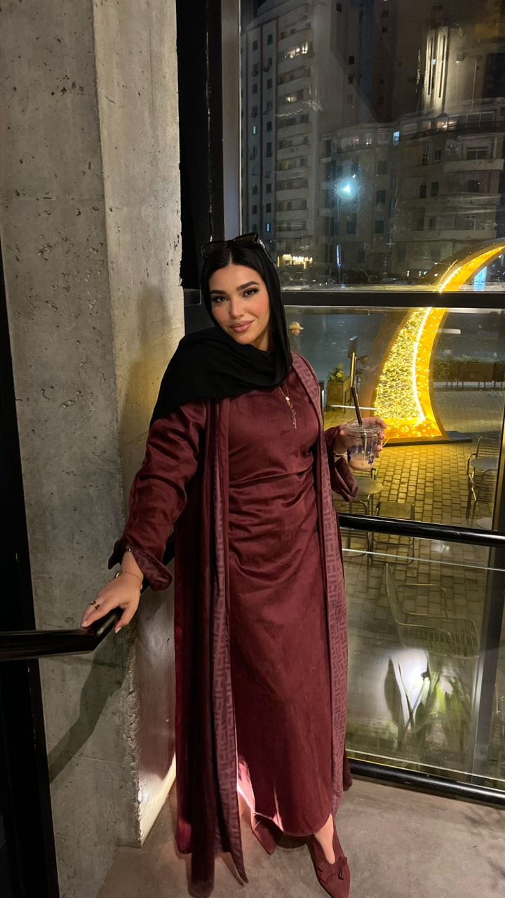 Velvet Two-Piece Abaya