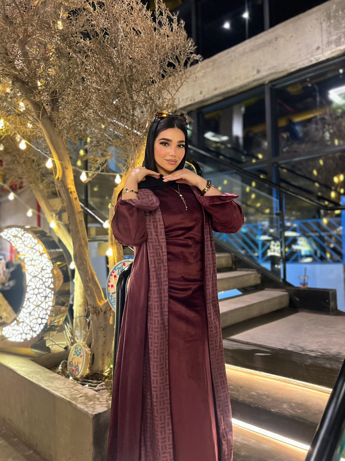 Velvet Two-Piece Abaya – Delourra