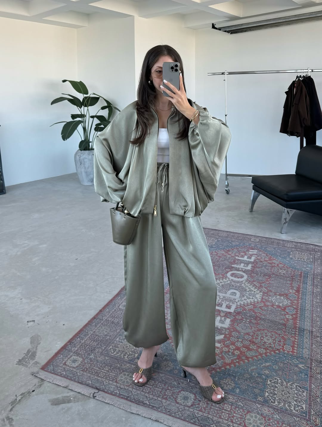 Selena Crushed Satin Set