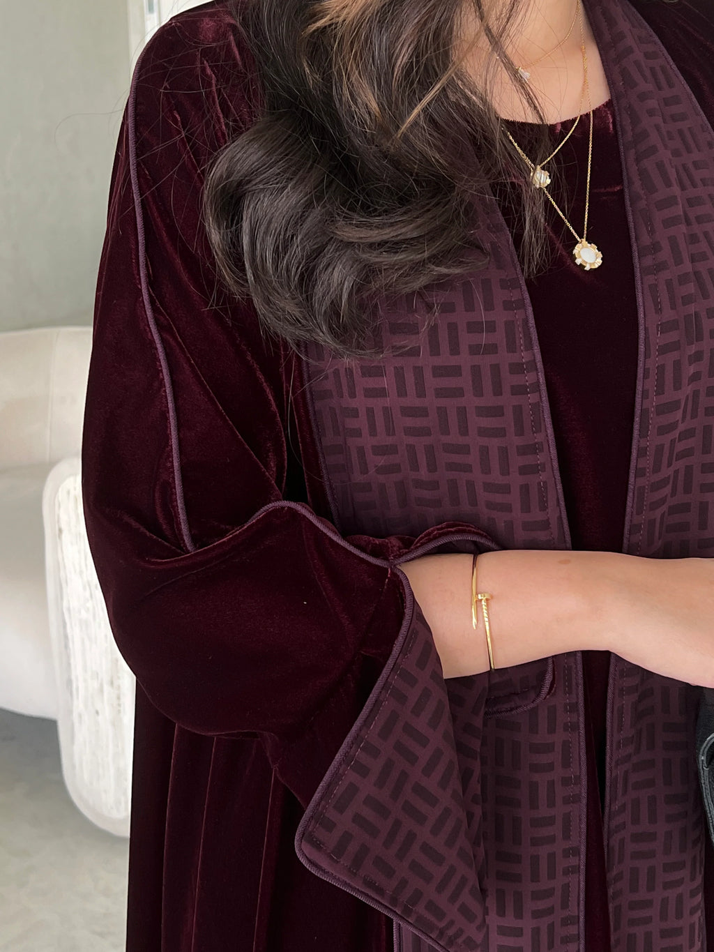 Velvet Two-Piece Abaya