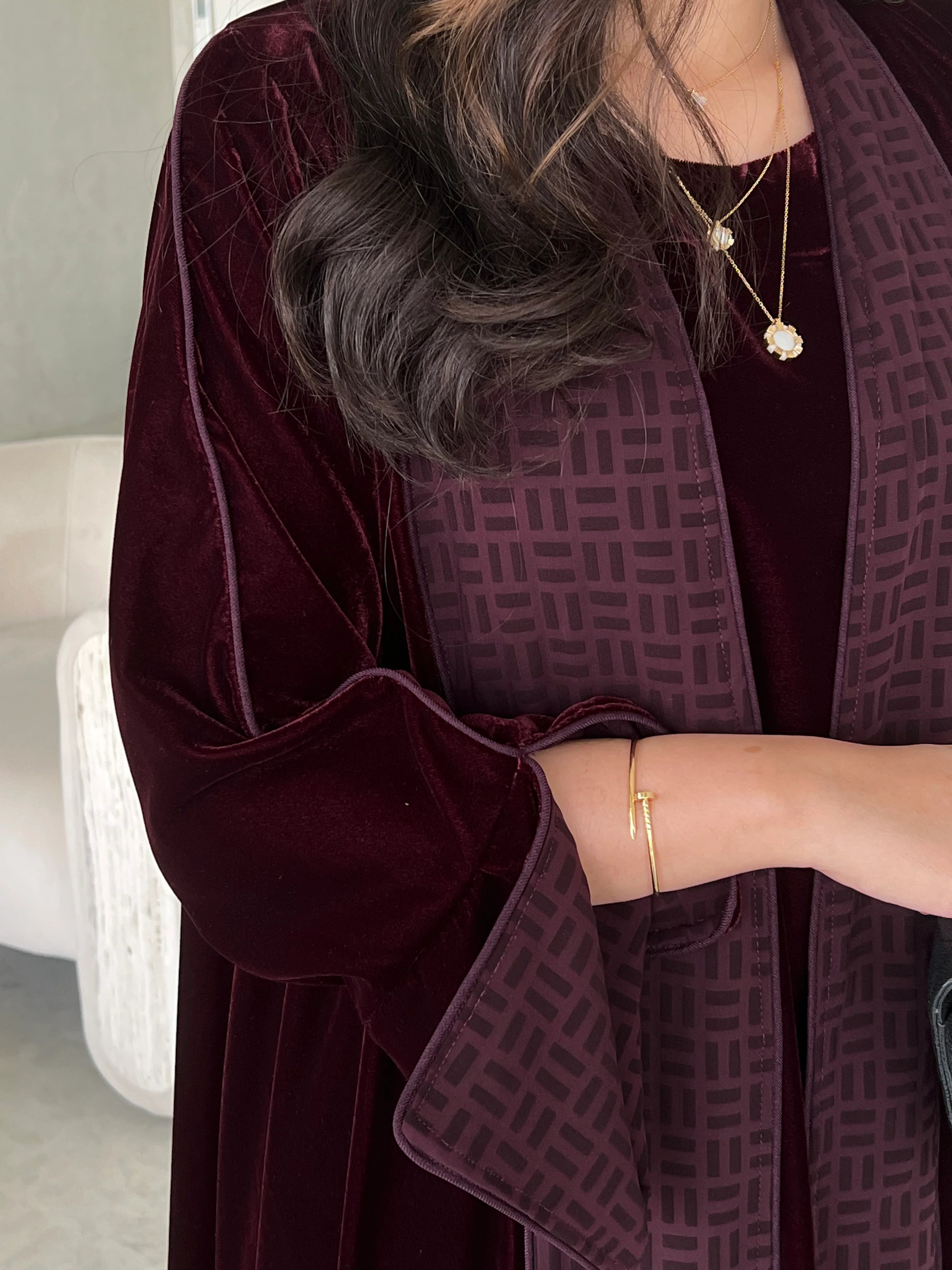 Velvet Two-Piece Abaya