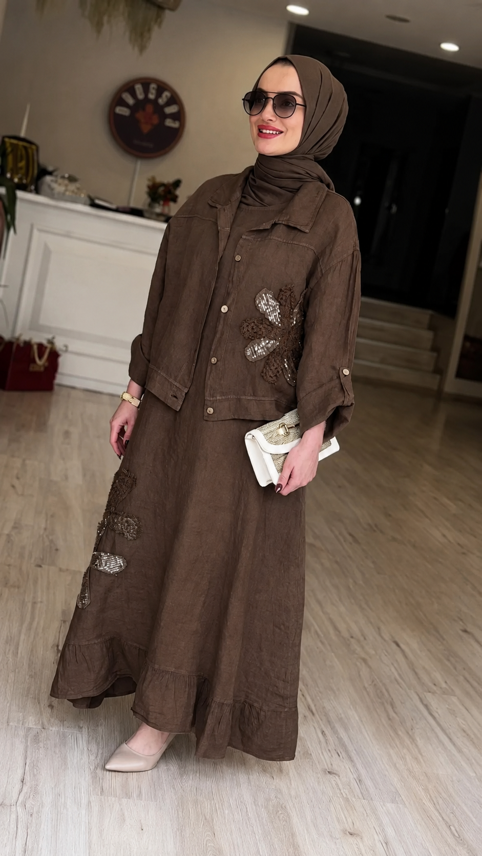 Pure Linen Maxi Dress & Jacket